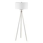 Lampadaire trépied en métal INK+IVY Pacific avec abat-jour en verre