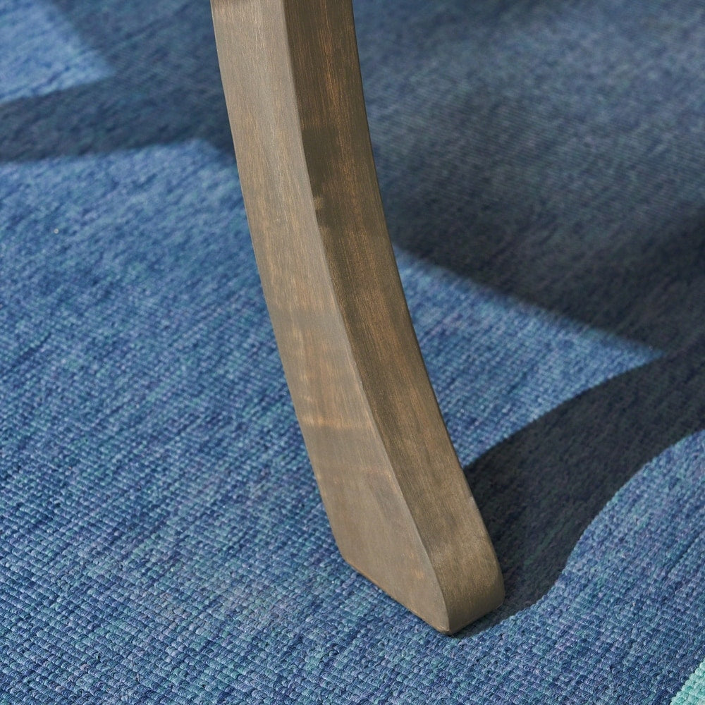 Ensemble de salle à manger d'extérieur Casa 4 places 47 pouces rond en acacia avec pieds sculptés par Christopher Knight Home