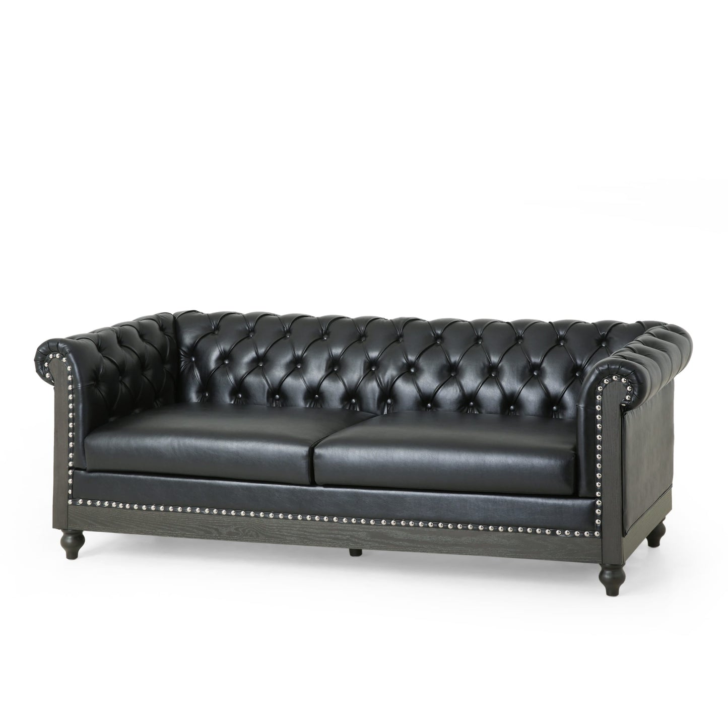 Canapé Chesterfield Castalia à clous par Christopher Knight Home - 78,75 L x 33,50 l x 28,00 H