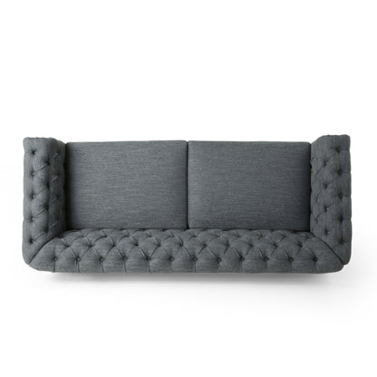 Canapé Chesterfield Castalia à clous par Christopher Knight Home - 78,75 L x 33,50 l x 28,00 H