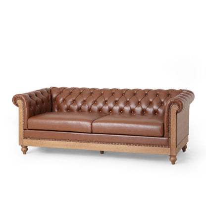Canapé Chesterfield Castalia à clous par Christopher Knight Home - 78,75 L x 33,50 l x 28,00 H