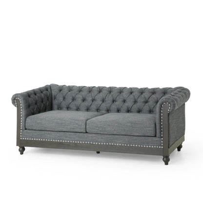 Canapé Chesterfield Castalia à clous par Christopher Knight Home - 78,75 L x 33,50 l x 28,00 H