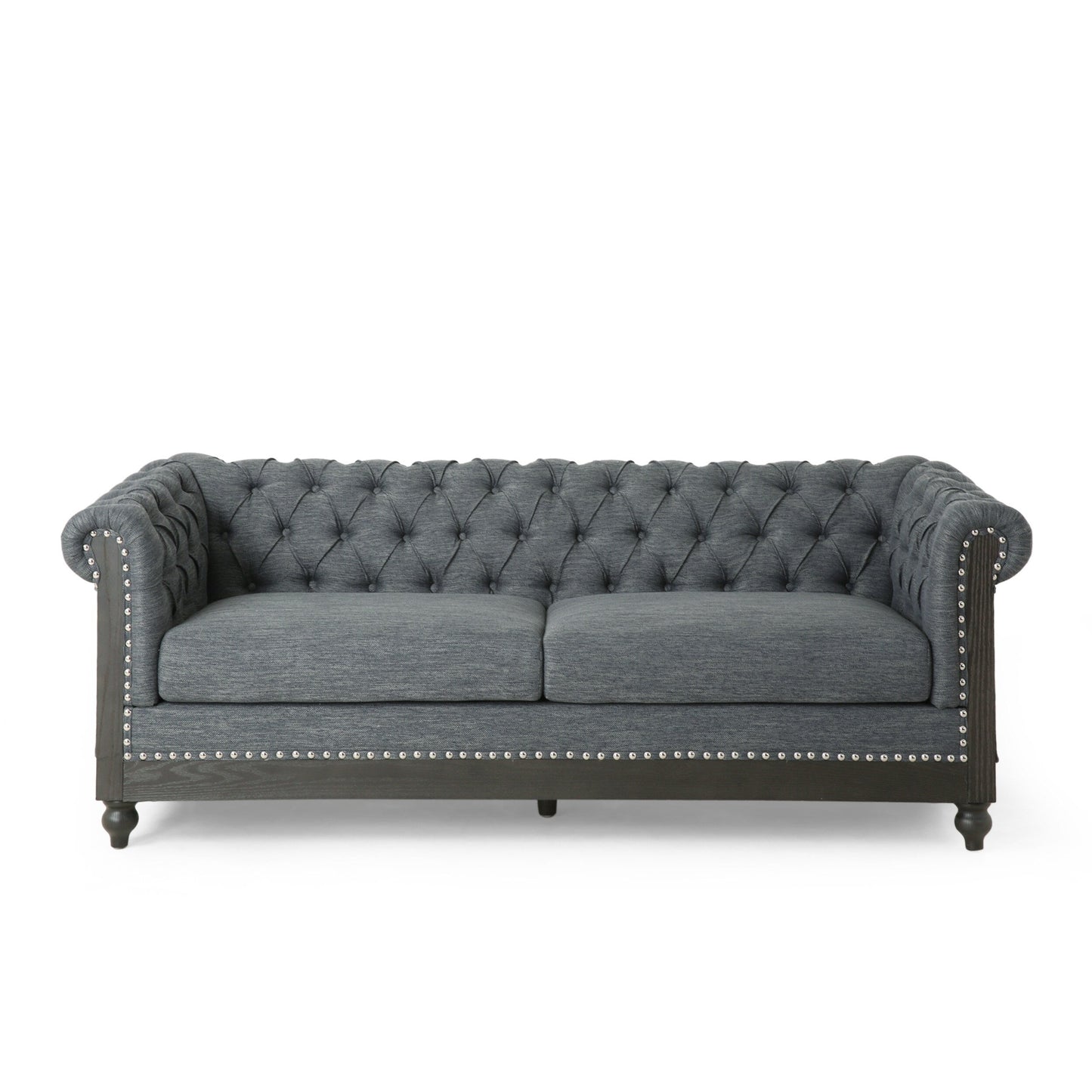 Canapé Chesterfield Castalia à clous par Christopher Knight Home - 78,75 L x 33,50 l x 28,00 H