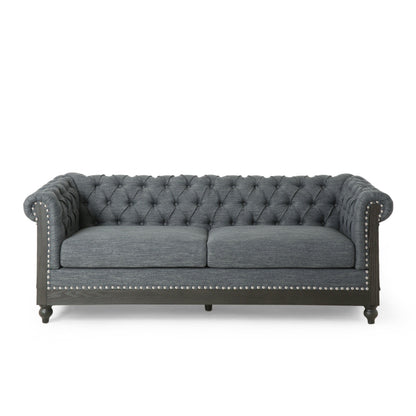 Canapé Chesterfield Castalia à clous par Christopher Knight Home - 78,75 L x 33,50 l x 28,00 H