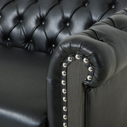 Canapé Chesterfield Castalia à clous par Christopher Knight Home - 78,75 L x 33,50 l x 28,00 H
