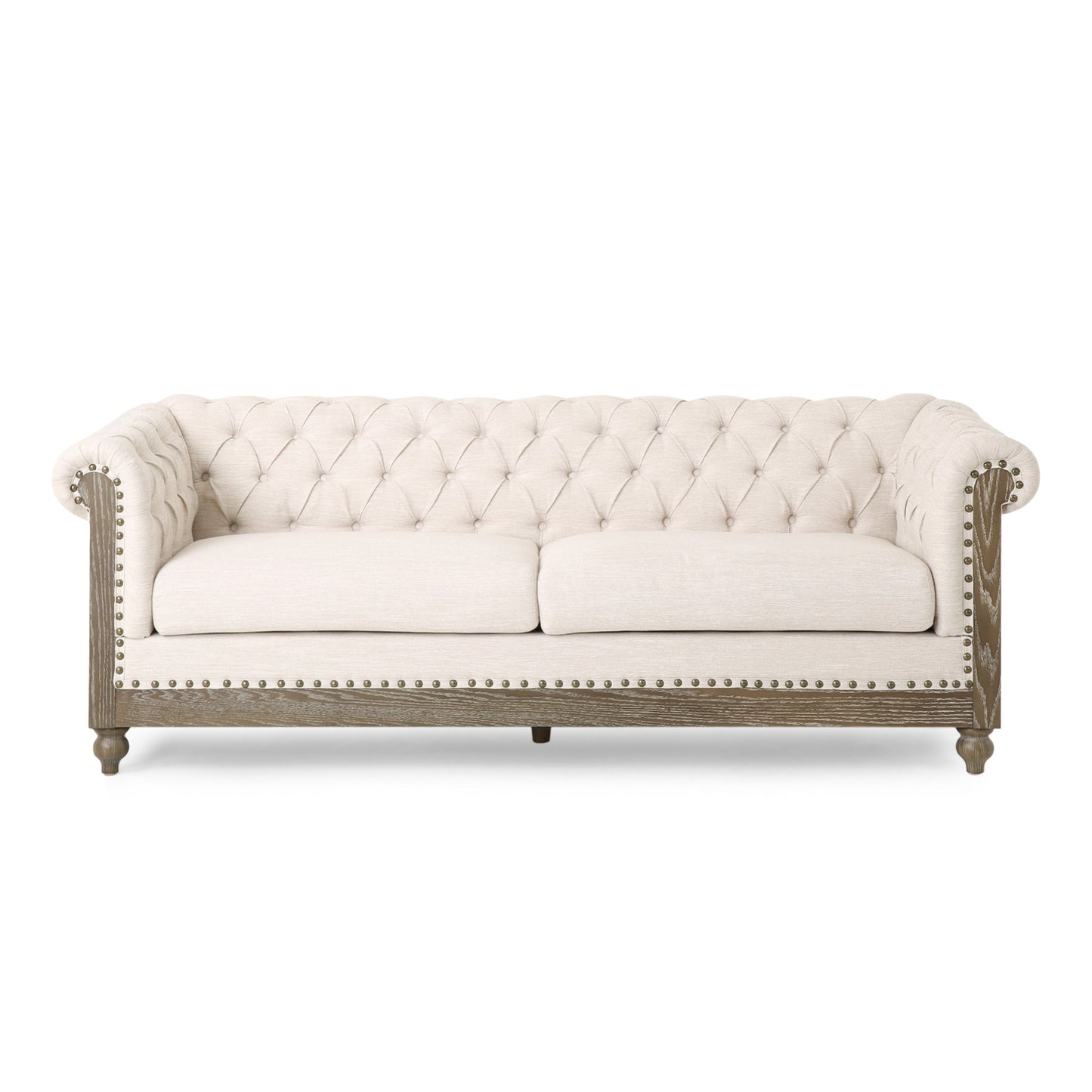Canapé Chesterfield Castalia à clous par Christopher Knight Home - 78,75 L x 33,50 l x 28,00 H