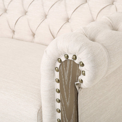 Canapé Chesterfield Castalia à clous par Christopher Knight Home - 78,75 L x 33,50 l x 28,00 H