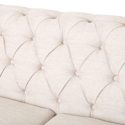 Canapé Chesterfield Castalia à clous par Christopher Knight Home - 78,75 L x 33,50 l x 28,00 H