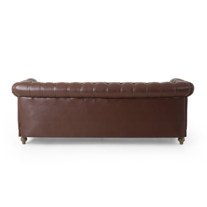 Canapé Chesterfield Castalia à clous par Christopher Knight Home - 78,75 L x 33,50 l x 28,00 H