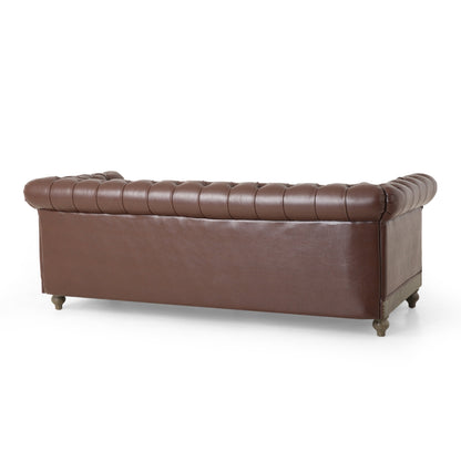 Canapé Chesterfield Castalia à clous par Christopher Knight Home - 78,75 L x 33,50 l x 28,00 H