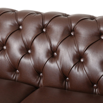 Canapé Chesterfield Castalia à clous par Christopher Knight Home - 78,75 L x 33,50 l x 28,00 H