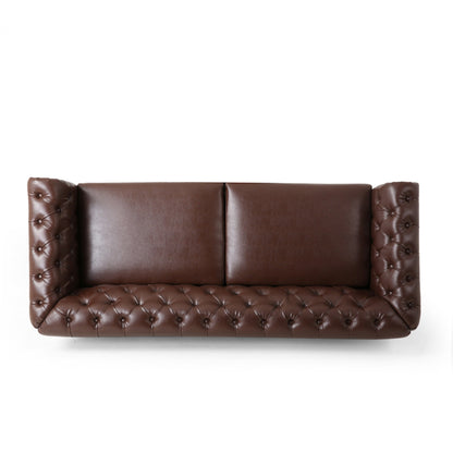 Canapé Chesterfield Castalia à clous par Christopher Knight Home - 78,75 L x 33,50 l x 28,00 H