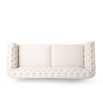 Canapé Chesterfield Castalia à clous par Christopher Knight Home - 78,75 L x 33,50 l x 28,00 H