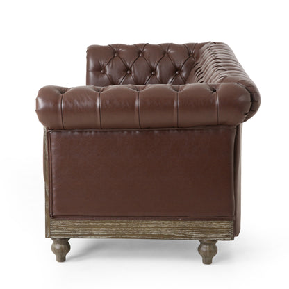 Canapé Chesterfield Castalia à clous par Christopher Knight Home - 78,75 L x 33,50 l x 28,00 H