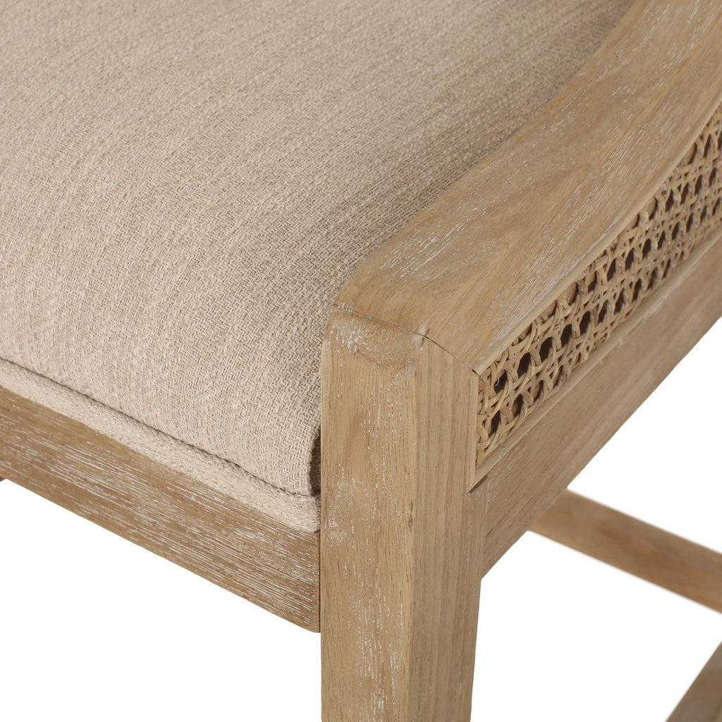 Tabourets de bar Christopher Knight Home Cataldo en tissu, bois et rotin, 25,5 pouces (lot de 2)