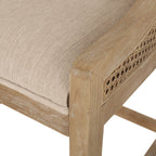 Tabourets de bar Christopher Knight Home Cataldo en tissu, bois et rotin, 25,5 pouces (lot de 2)
