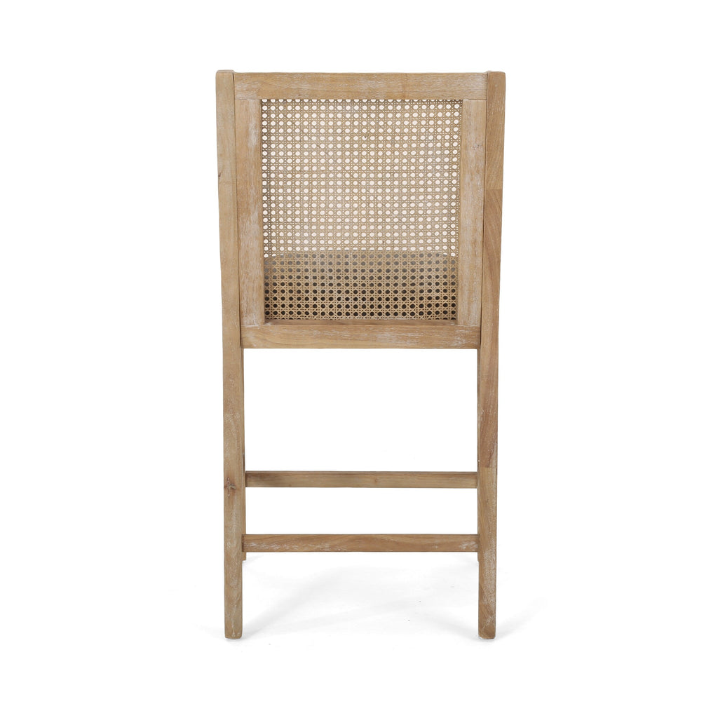 Tabourets de bar Christopher Knight Home Cataldo en tissu, bois et rotin, 25,5 pouces (lot de 2)