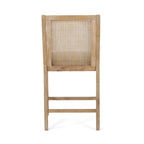 Tabourets de bar Christopher Knight Home Cataldo en tissu, bois et rotin, 25,5 pouces (lot de 2)