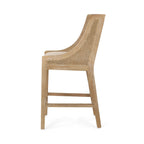 Tabourets de bar Christopher Knight Home Cataldo en tissu, bois et rotin, 25,5 pouces (lot de 2)