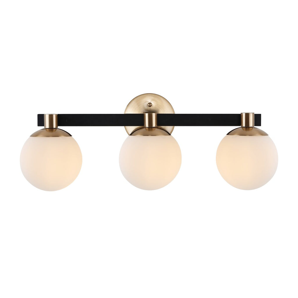 Cecil Globe - Meuble-lavabo moderne et contemporain à LED en métal et verre dépoli, par JONATHAN Y