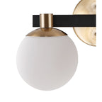 Cecil Globe - Meuble-lavabo moderne et contemporain à LED en métal et verre dépoli, par JONATHAN Y