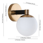 Cecil Globe - Meuble-lavabo moderne et contemporain à LED en métal et verre dépoli, par JONATHAN Y