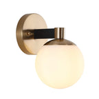 Cecil Globe - Meuble-lavabo moderne et contemporain à LED en métal et verre dépoli, par JONATHAN Y