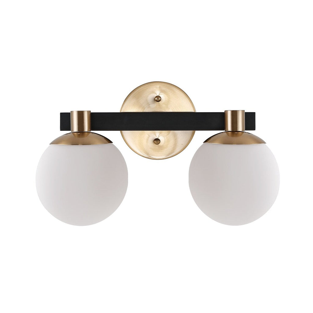 Cecil Globe - Meuble-lavabo moderne et contemporain à LED en métal et verre dépoli, par JONATHAN Y
