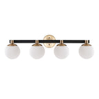 Cecil Globe - Meuble-lavabo moderne et contemporain à LED en métal et verre dépoli, par JONATHAN Y