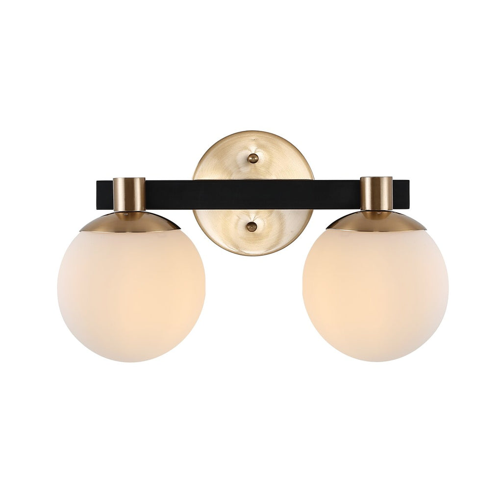 Cecil Globe - Meuble-lavabo moderne et contemporain à LED en métal et verre dépoli, par JONATHAN Y