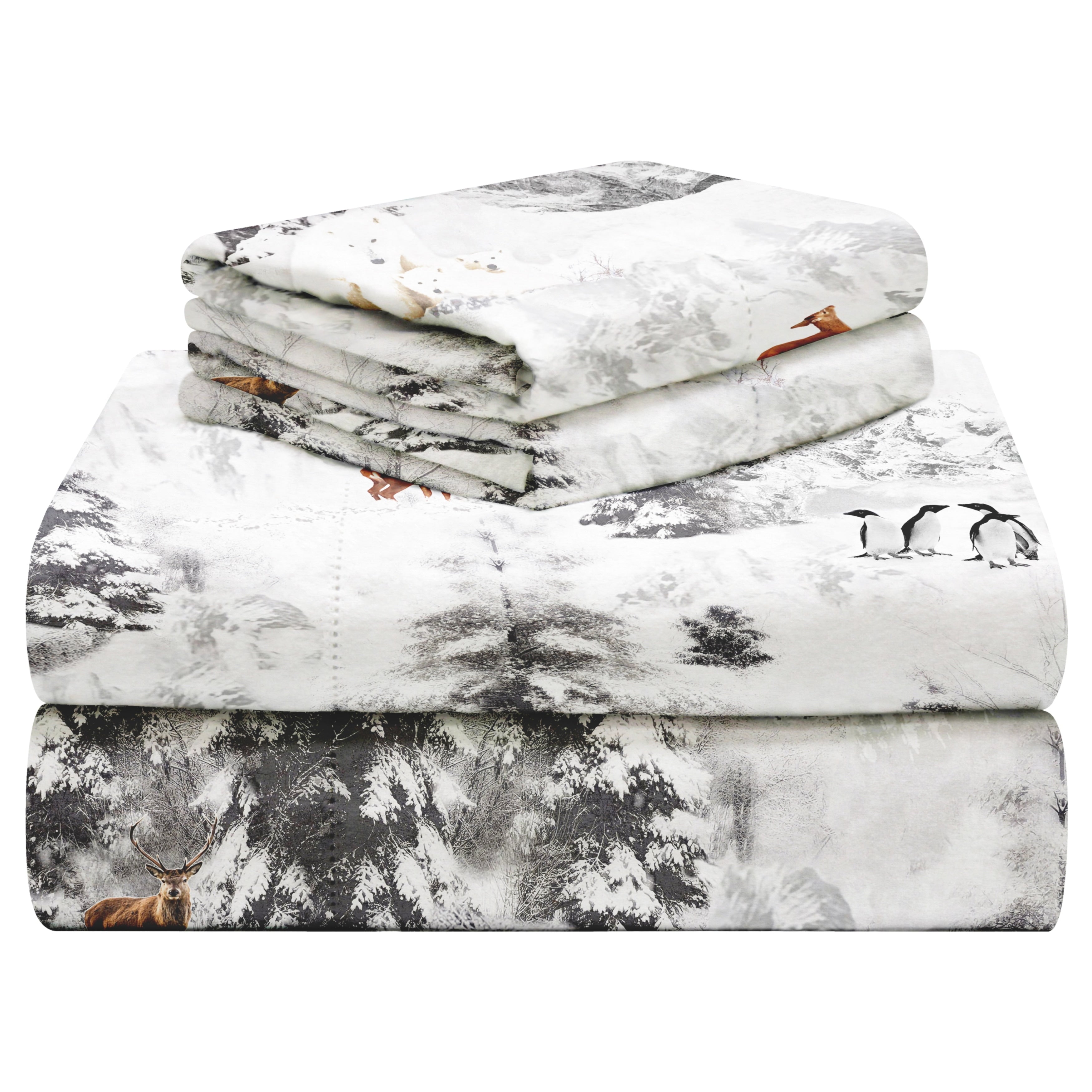 Parure de lit Celeste Home en coton épais 190 g/m², flanelle et velours