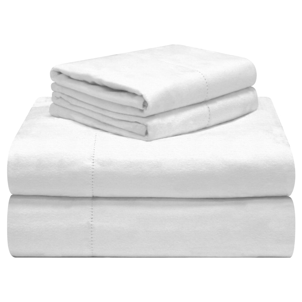 Parure de lit Celeste Home en coton épais 190 g/m², flanelle et velours