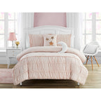 Parure de lit en microfibre ultra douce rose Princesse Céleste avec oreiller Lune
