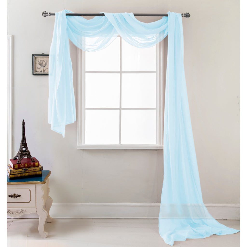 Rideau transparent uni Céline pour lit à baldaquin, écharpe de mariage