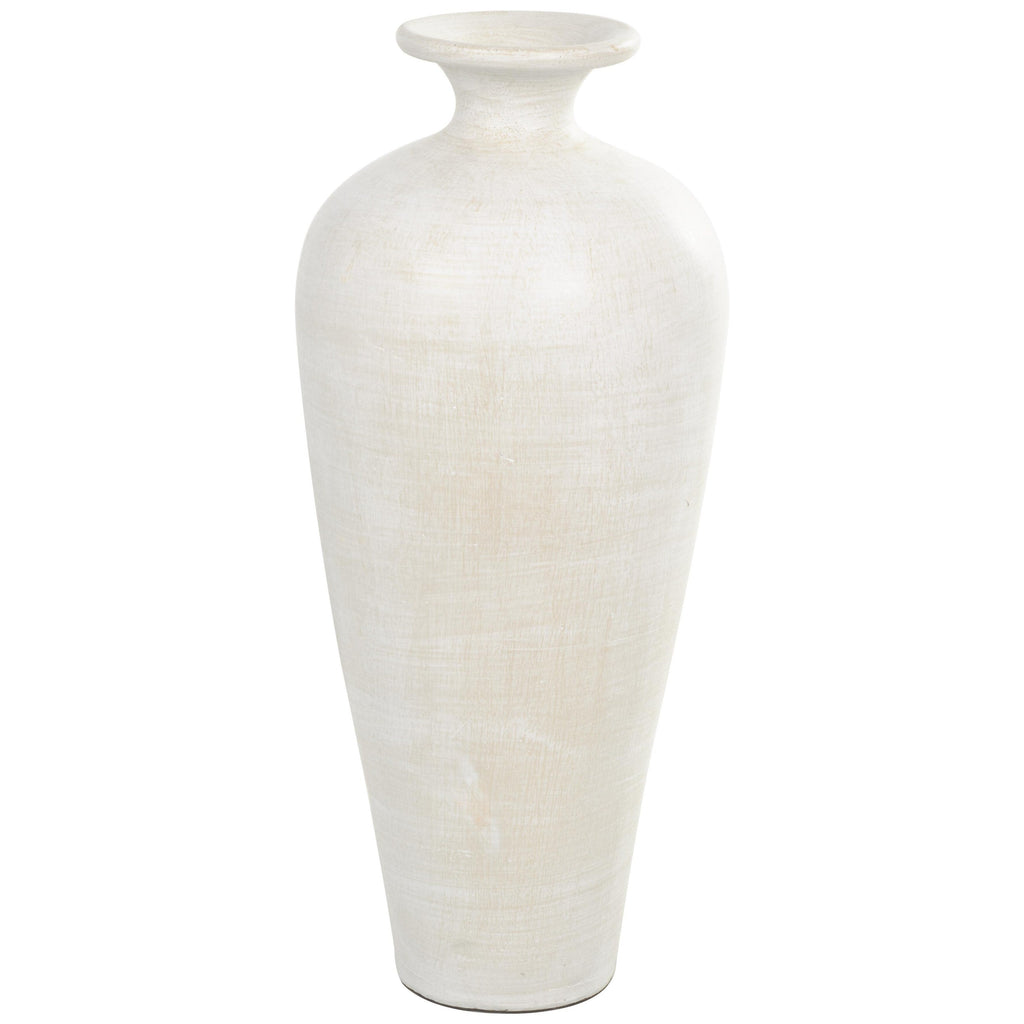 Grand vase décoratif en céramique de style amphore - Blanc - Roche River Decor