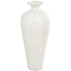 Grand vase décoratif en céramique de style amphore - Blanc - Roche River Decor