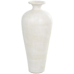 Grand vase décoratif en céramique de style amphore - Blanc - Roche River Decor