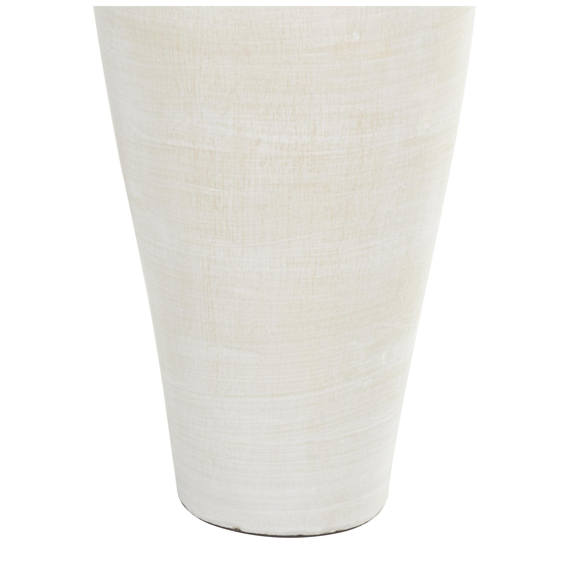 Grand vase décoratif en céramique de style amphore - Blanc - Roche River Decor