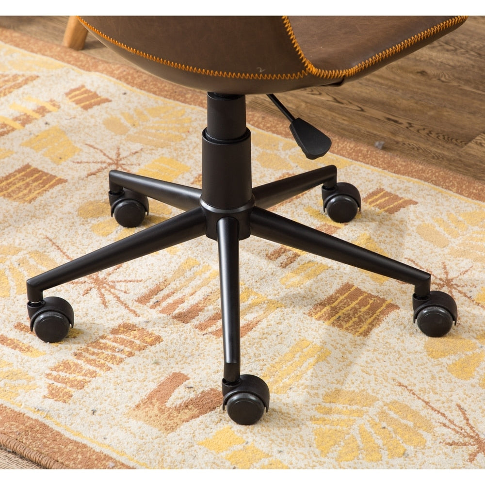 Chaise de bureau pivotante à 360° en similicuir Cesena de Roundhill Furniture