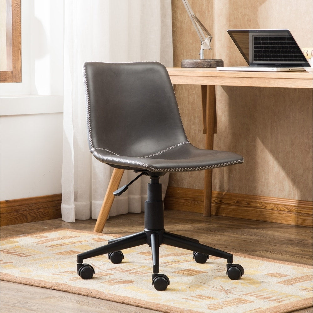 Chaise de bureau pivotante à 360° en similicuir Cesena de Roundhill Furniture