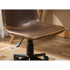 Chaise de bureau pivotante à 360° en similicuir Cesena de Roundhill Furniture