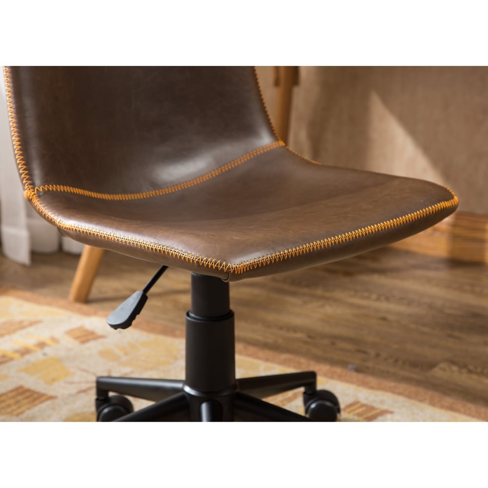 Chaise de bureau pivotante à 360° en similicuir Cesena de Roundhill Furniture