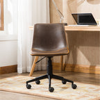 Chaise de bureau pivotante à 360° en similicuir Cesena de Roundhill Furniture