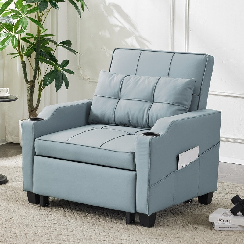 Fauteuil-lit, canapé-lit 3 en 1, fauteuil inclinable réglable, fauteuil, canapé, lit, linge de maison