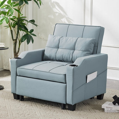 Fauteuil-lit, canapé-lit 3 en 1, fauteuil inclinable réglable, fauteuil, canapé, lit, linge de maison