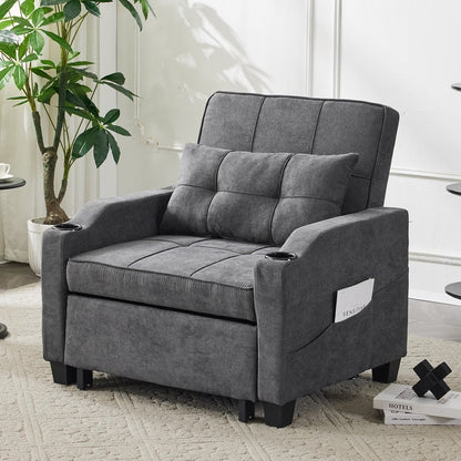 Fauteuil-lit, canapé-lit 3 en 1, fauteuil inclinable réglable, fauteuil, canapé, lit, linge de maison