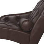 Chaise longue d'intérieur avec accoudoirs, fauteuil d'appoint moelleux, chaise longue rembourrée avec coussin et pieds en bois massif
