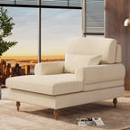 Chaise longue d'intérieur moderne et confortable avec dossier réglable