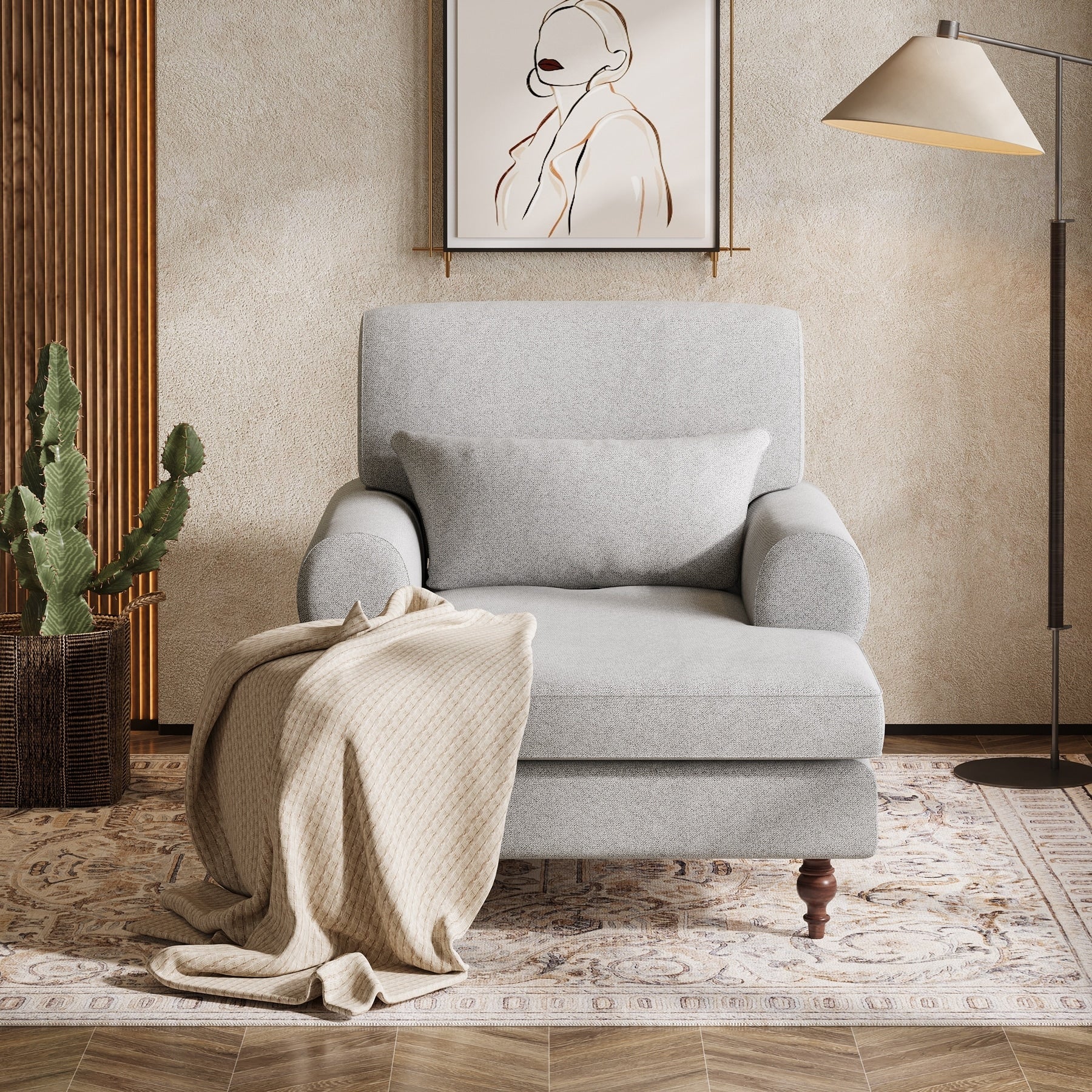 Chaise longue d'intérieur moderne et confortable avec dossier réglable