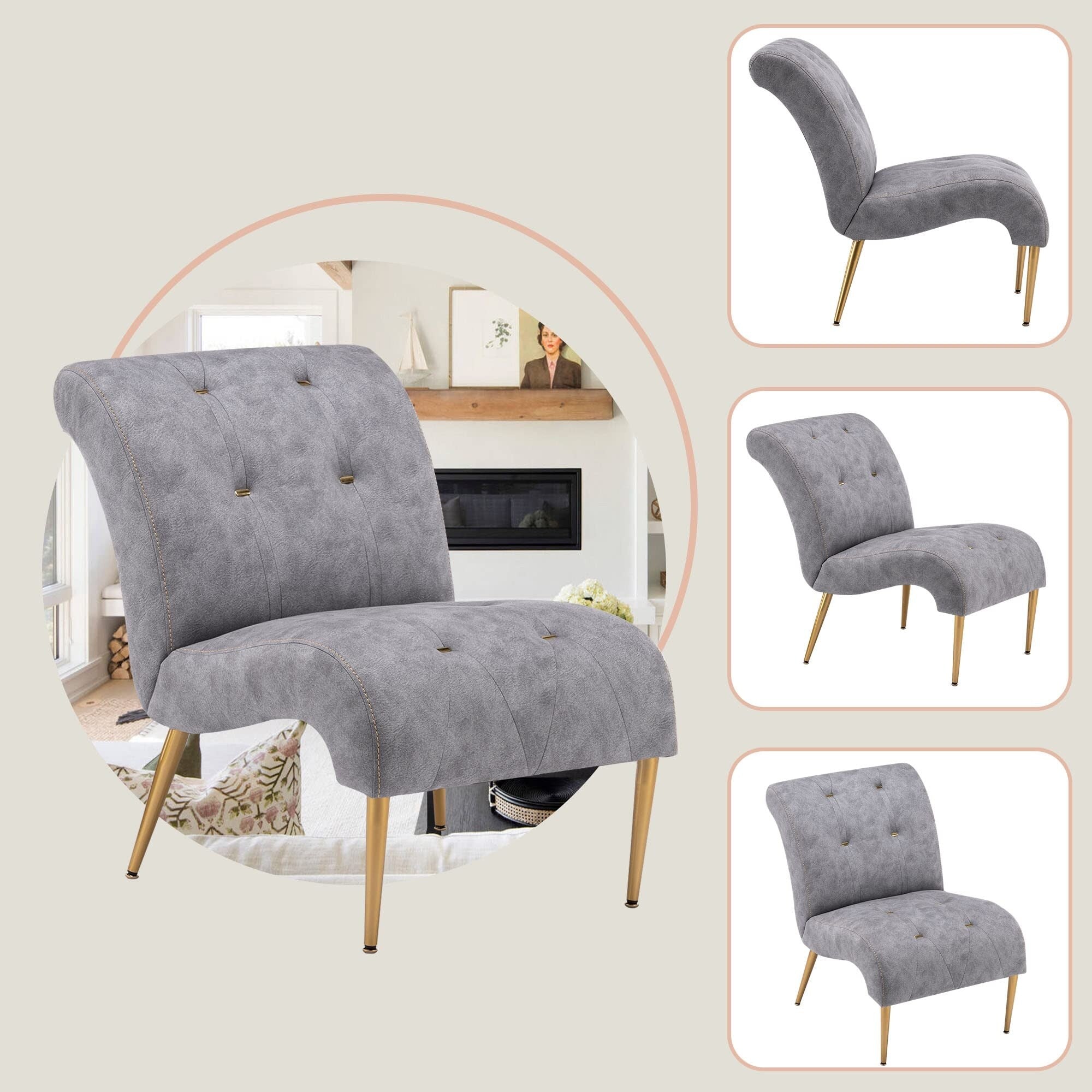 Chaise longue rembourrée pour chambre à coucher, salon